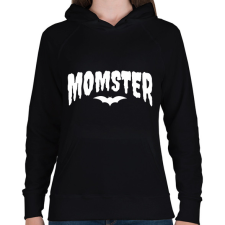 PRINTFASHION Momster - Női kapucnis pulóver - Fekete női pulóver, kardigán