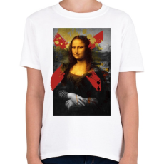 PRINTFASHION Mona Lisa - Gyerek póló - Fehér