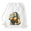 PRINTFASHION Mona Lisa kigyúrva - Sportzsák, Tornazsák - Fehér