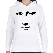 PRINTFASHION Mona Lisa - Női kapucnis pulóver - Fehér női pulóver, kardigán