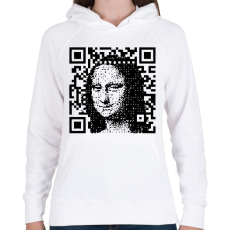 PRINTFASHION Mona Lisa - Női kapucnis pulóver - Fehér