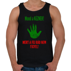 PRINTFASHION MOND A KÉZNEK - Férfi atléta - Fekete
