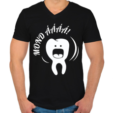 PRINTFASHION Mond ááá! - Férfi V-nyakú póló - Fekete