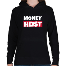 PRINTFASHION MONEY HEIST 2 - Női kapucnis pulóver - Fekete női pulóver, kardigán
