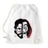 PRINTFASHION Money Heist - A Nagy Pénzrablás - La Casa de Papel - Sportzsák, Tornazsák - Fehér