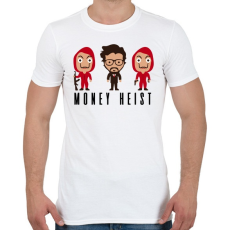 PRINTFASHION Money Heist - Férfi póló - Fehér