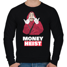 PRINTFASHION MONEY HEIST - Férfi pulóver - Fekete