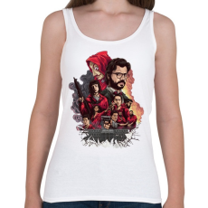 PRINTFASHION Money Heist - Női atléta - Fehér