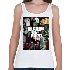 PRINTFASHION Money Heist - Női atléta - Fehér