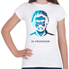 PRINTFASHION Money Heist - Professor - Női póló - Fehér női póló