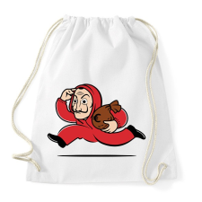 PRINTFASHION Money Heist - Sportzsák, Tornazsák - Fehér tornazsák