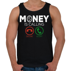 PRINTFASHION Money is callin - Férfi atléta - Fekete