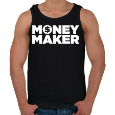 PRINTFASHION Money maker - Férfi atléta - Fekete atléta, trikó