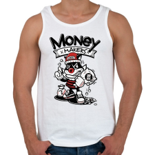 PRINTFASHION Money Makers - Férfi atléta - Fehér atléta, trikó