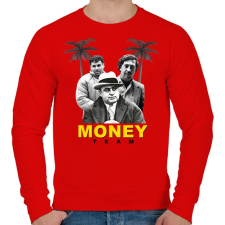 PRINTFASHION Money Team - Férfi pulóver - Piros férfi pulóver, kardigán