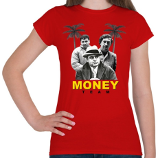 PRINTFASHION Money Team - Női póló - Piros
