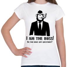 PRINTFASHION monkey boss - Női póló - Fehér