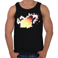 PRINTFASHION Monkey D. Luffy ütés - Férfi atléta - Fekete