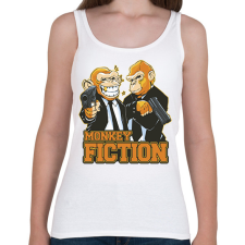 PRINTFASHION Monkey Fiction - Női atléta - Fehér női trikó