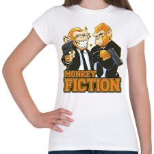 PRINTFASHION Monkey Fiction - Női póló - Fehér női póló