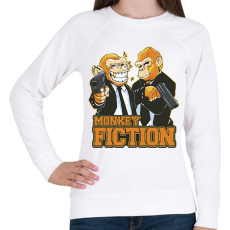 PRINTFASHION Monkey Fiction - Női pulóver - Fehér
