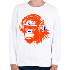 PRINTFASHION Monkey - Gyerek pulóver - Fehér