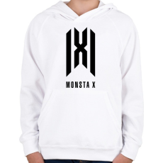 PRINTFASHION monsta x - Gyerek kapucnis pulóver - Fehér