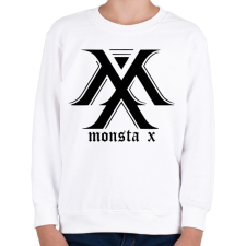 PRINTFASHION monsta x - Gyerek pulóver - Fehér gyerek pulóver, kardigán