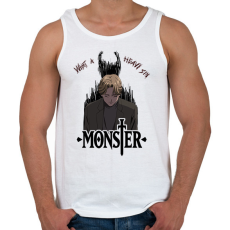 PRINTFASHION Monster anime - Férfi atléta - Fehér
