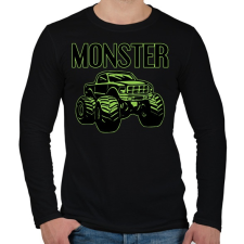 PRINTFASHION Monster - Férfi hosszú ujjú póló - Fekete férfi póló