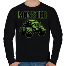 PRINTFASHION Monster - Férfi pulóver - Fekete