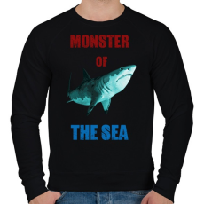 PRINTFASHION monster of the sea - Férfi pulóver - Fekete