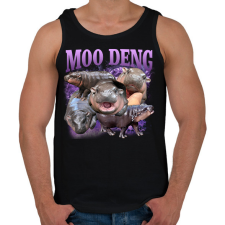 PRINTFASHION Moo Deng - Férfi atléta - Fekete atléta, trikó