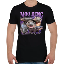 PRINTFASHION Moo Deng - Férfi póló - Fekete férfi póló
