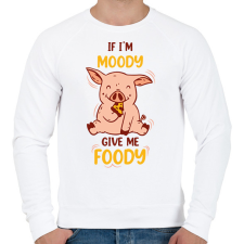 PRINTFASHION Moody, Foody - Férfi pulóver - Fehér férfi pulóver, kardigán