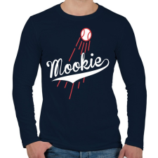 PRINTFASHION Mookie Redsox - Férfi hosszú ujjú póló - Sötétkék férfi póló
