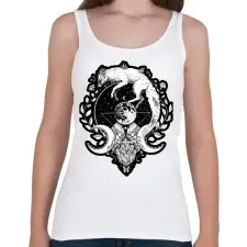 PRINTFASHION Moon fox - Női atléta - Fehér női trikó