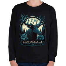 PRINTFASHION Moon Moose Club - reindeer - Gyerek pulóver - Fekete gyerek pulóver, kardigán