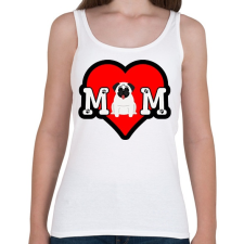 PRINTFASHION Mops mom - Női atléta - Fehér női trikó