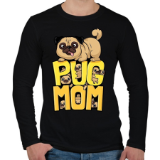 PRINTFASHION Mopsz Anya - Férfi hosszú ujjú póló - Fekete férfi póló