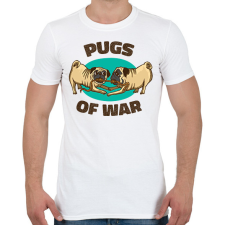 PRINTFASHION Mopsz csata - Férfi póló - Fehér férfi póló