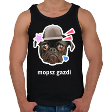 PRINTFASHION mopsz gazdi 2 - Férfi atléta - Fekete