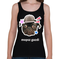 PRINTFASHION mopsz gazdi 2 - Női atléta - Fekete