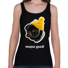PRINTFASHION mopsz gazdi 4 - Női atléta - Fekete