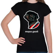 PRINTFASHION mopsz gazdi - Női póló - Fekete női póló