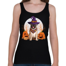 PRINTFASHION Mopsz halloween - Női atléta - Fekete