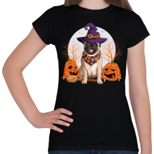 PRINTFASHION Mopsz halloween - Női póló - Fekete női póló