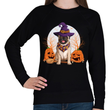 PRINTFASHION Mopsz halloween - Női pulóver - Fekete női pulóver, kardigán
