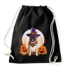 PRINTFASHION Mopsz halloween - Sportzsák, Tornazsák - Fekete