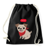 PRINTFASHION Mopsz - I pug you - Sportzsák, Tornazsák - Fekete